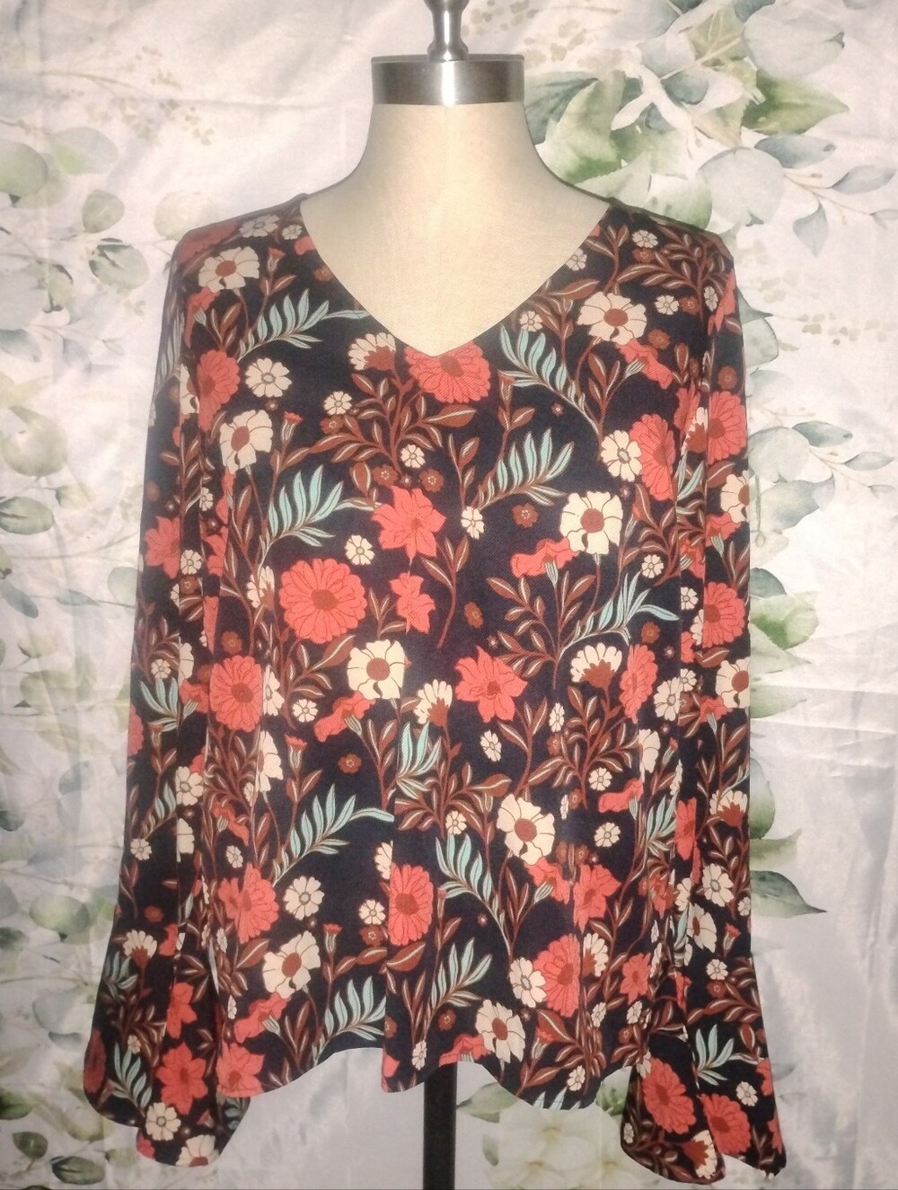 5For$12 Bell Sleeves Floral Top